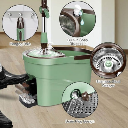 TRAPEADOR GIRATORIO PLASTICO CON BASE DE ALUMINIO (28 UND X CAJA)