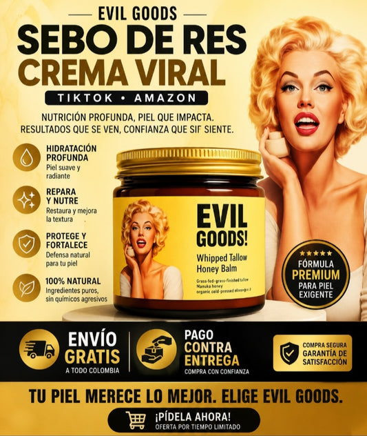 EVIL GOODS- SEBO DE RES - CREMA VIRAL TIK TOK - AMAZON